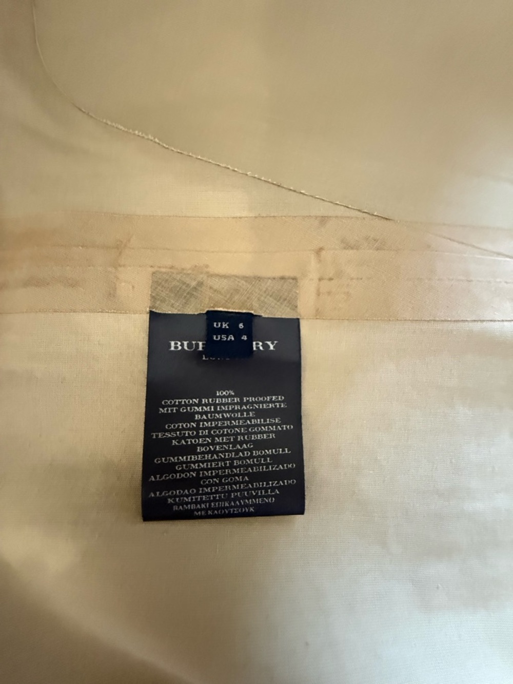 Burberry Pale Pink Single-Breasted Trench Coat - Picture 4 of 4